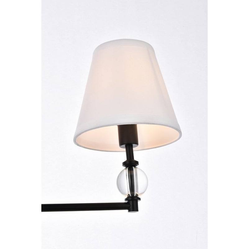 3 Light Bath Sconce with White Fabric Shade L5052