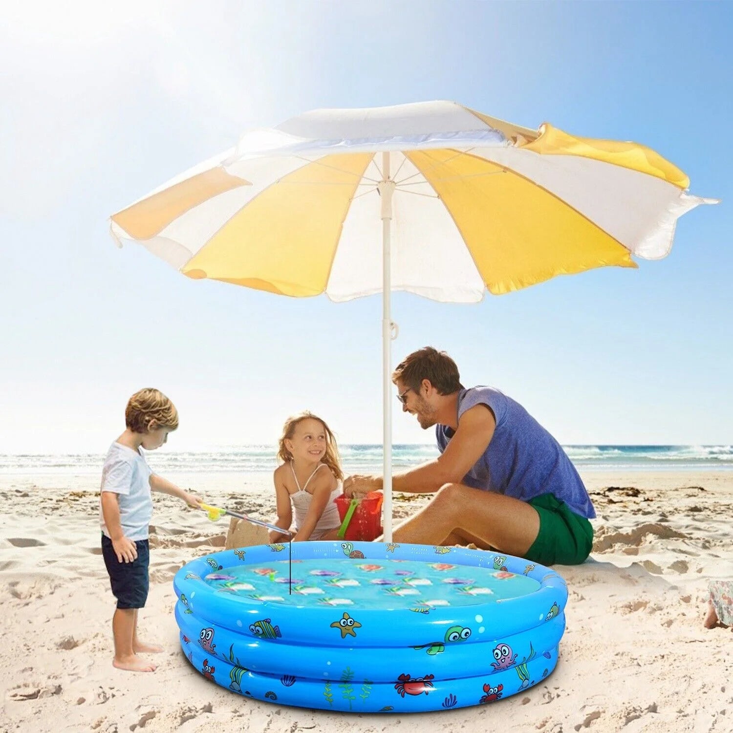 Inflatable Swimming Pool for 3 Kids 51" L349943