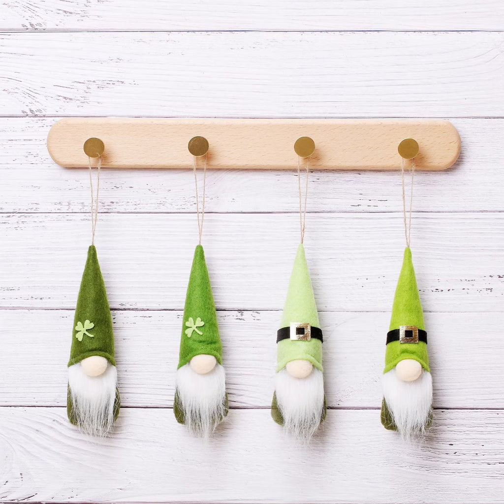 St Patricks Day Gnome Doll Ornaments Set F787