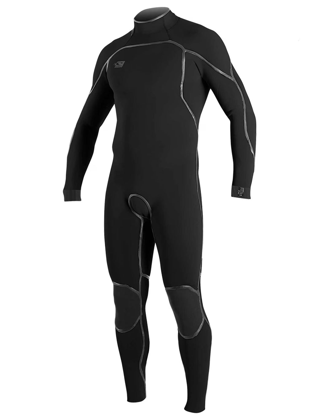 Men's 3/2mm Back Zip Full Wetsuit Black C704