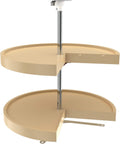 Almond Polymer Pie-Cut Cabinet Lazy Susan 2-Shelf L12403