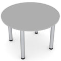 Round Conference Table Engineered Wood Light Gray D791180