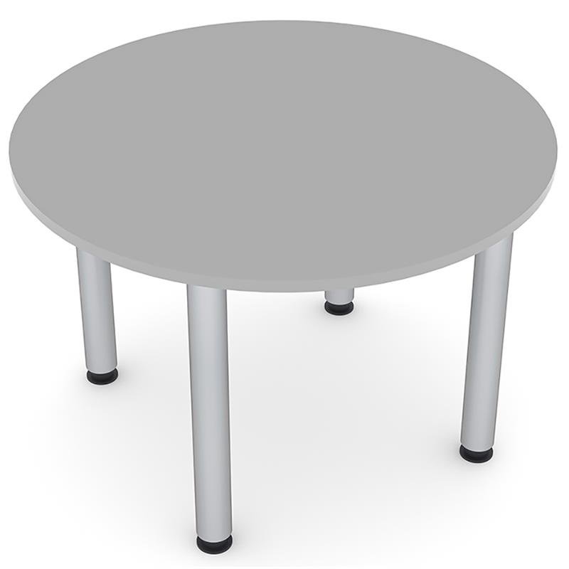 Round Conference Table Engineered Wood Light Gray D791180