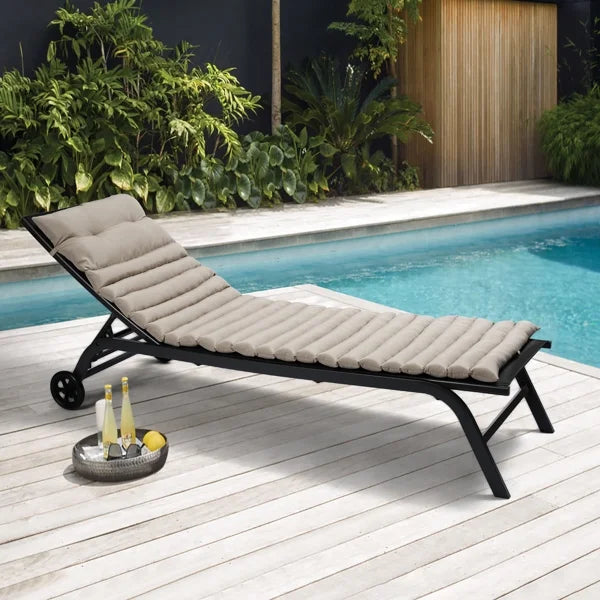 Khaki Outdoor Lounge Chair Cushion Replacement Patio Seat Cushion A531