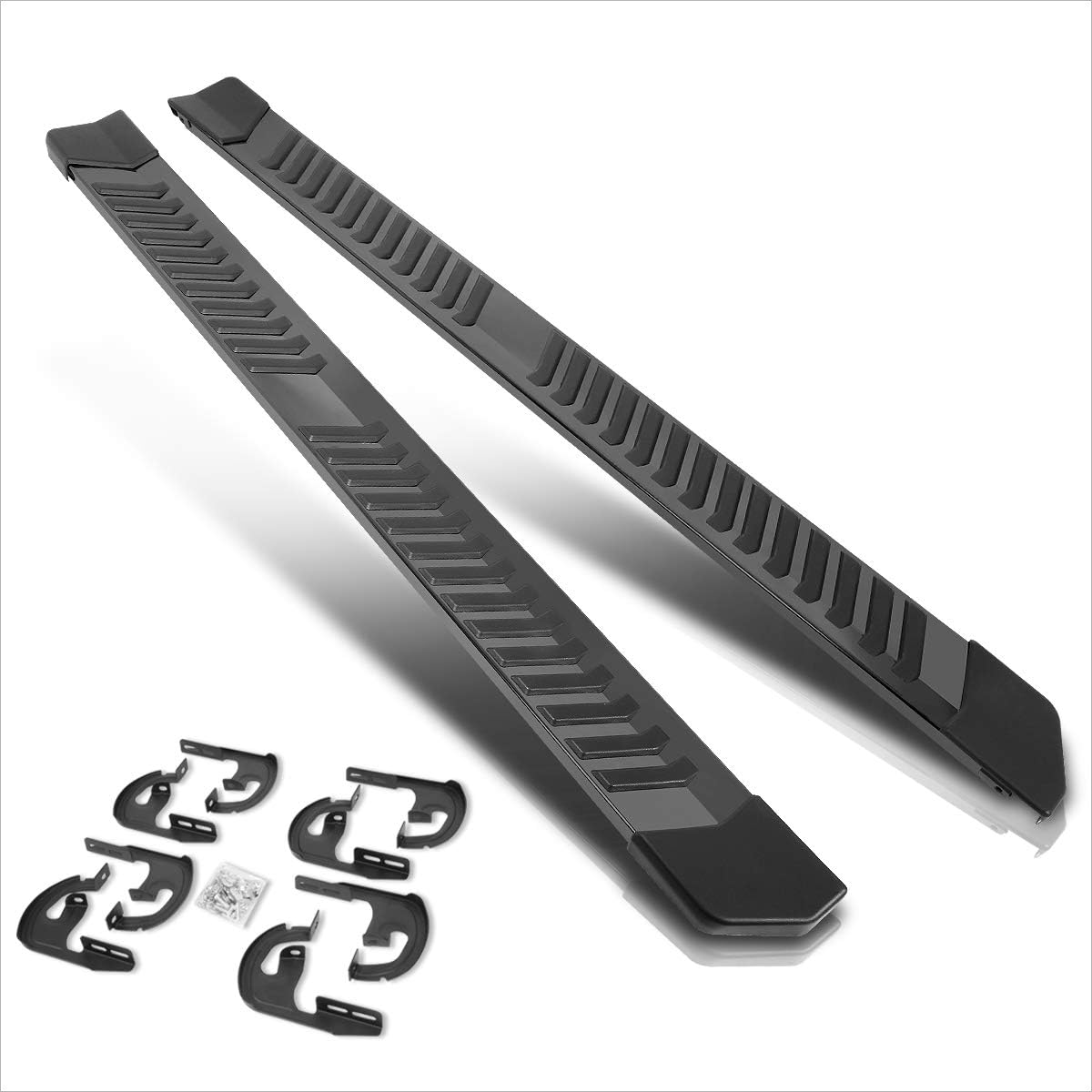 6 Inch Black Alumium Running Boards O421
