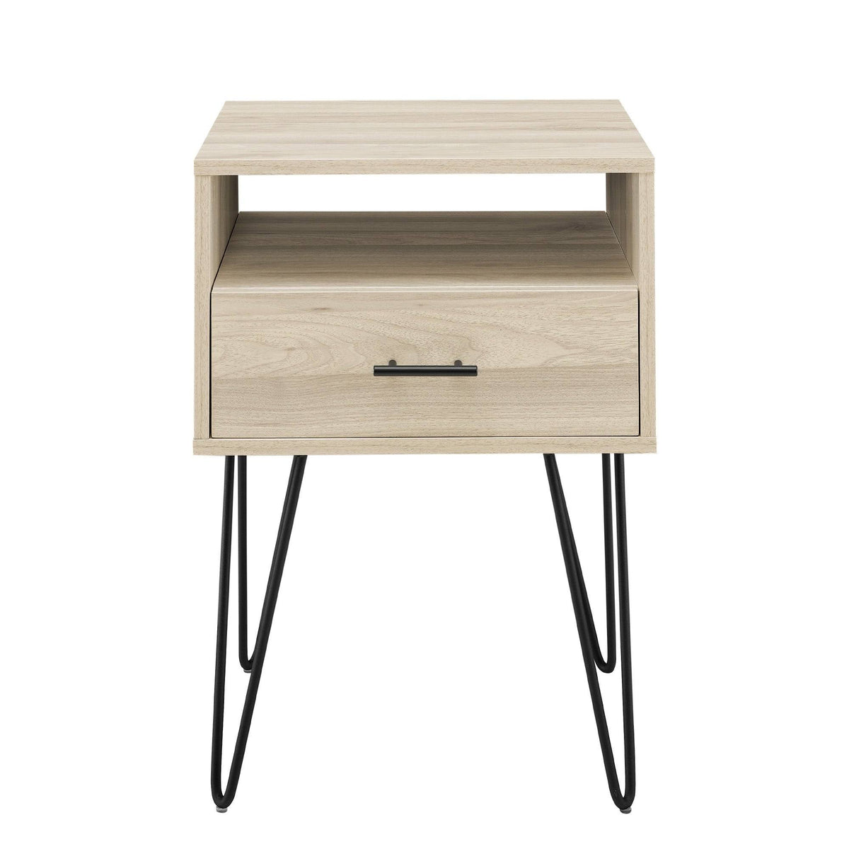 18-inch 1-Drawer Hairpin Side Table - Slate Grey Q517428