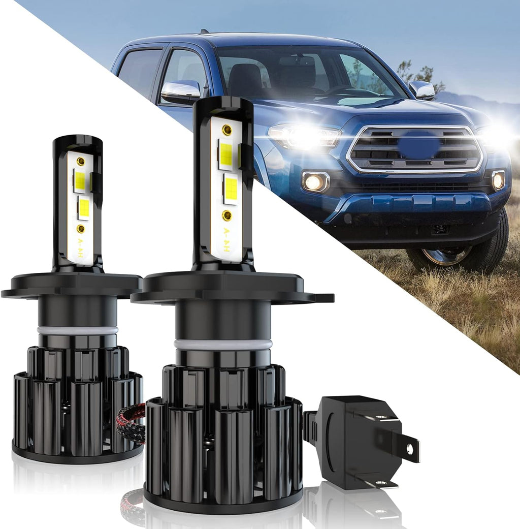 LED Headlight Bulbs Kit, H11 High Beam Low Beam Fog Light, 60W 10000LM 6000K White, IP67 Waterproof, Plug and Play, Pack of 6 D248654