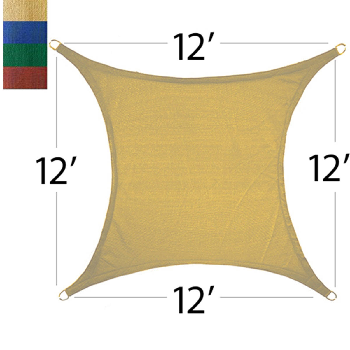 12 ft Quadrilateral Sun Shade Sail G355247
