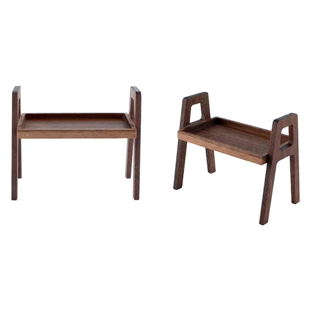 Black Walnut Mini Shelf Rack Dollhouse Furniture F86171