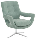 Spa Blue Fabric Adjustable Swivel Accent Chair H644