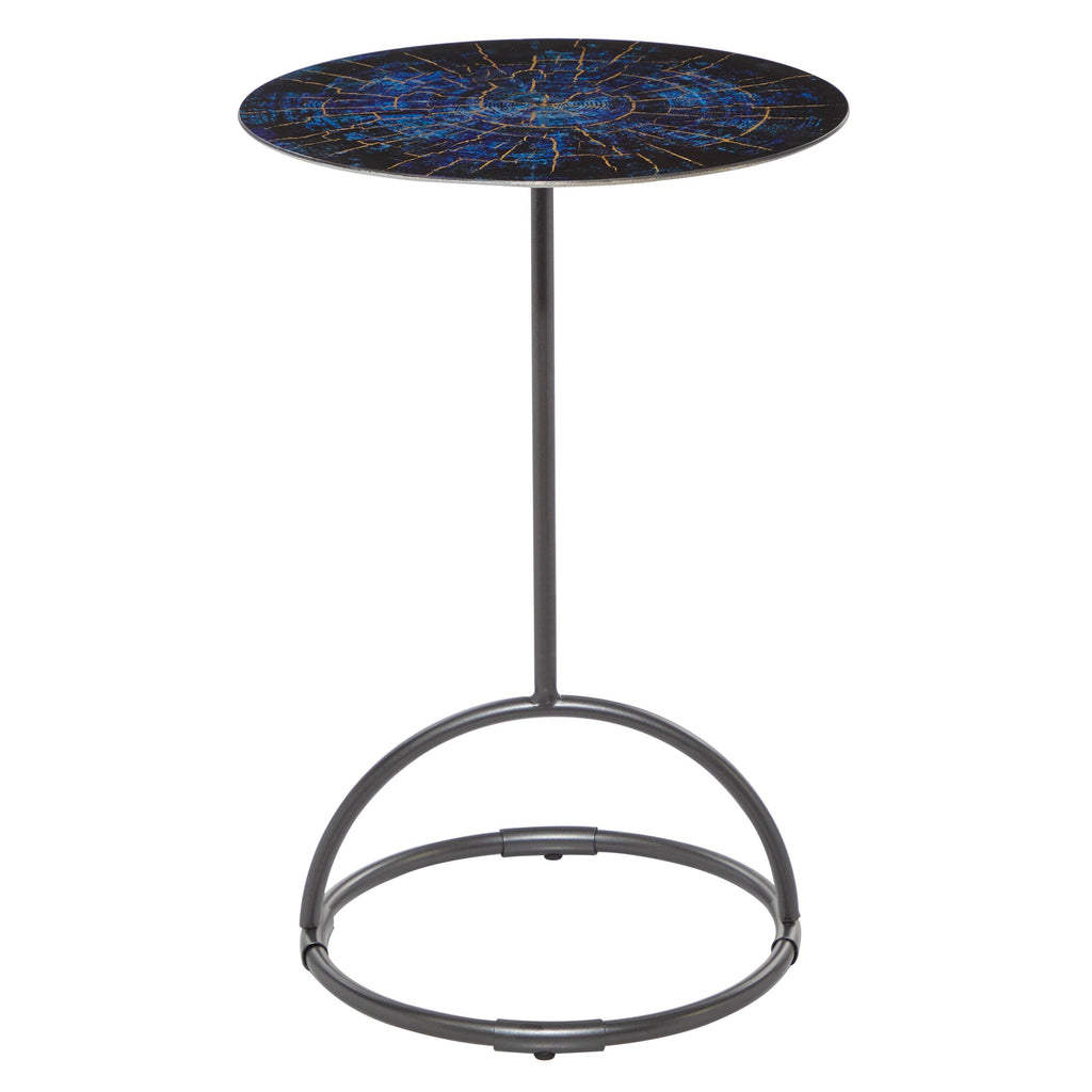 Blue Contemporary Metal Accent Table B771