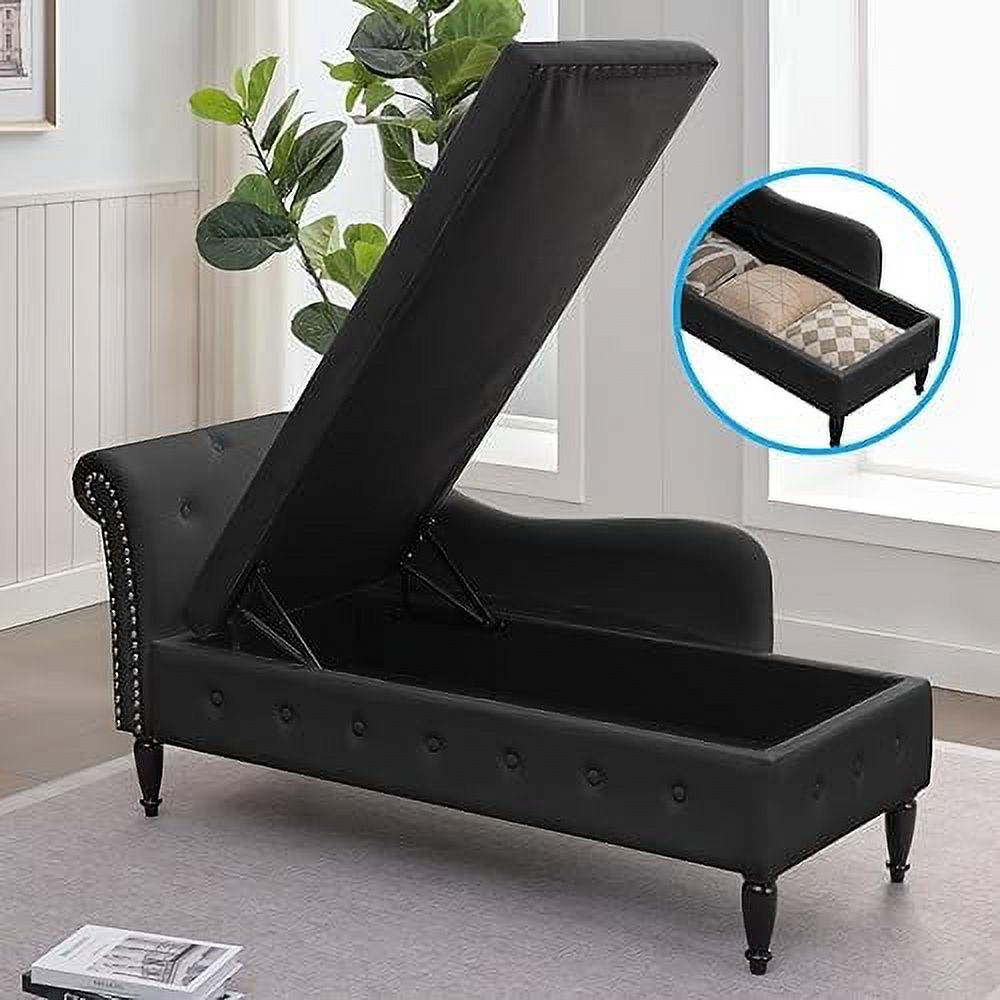 Velvet Chaise Lounge Chair with Cushion T113