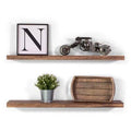 2 Piece Poplar Solid Wood Floating Shelf Q299239