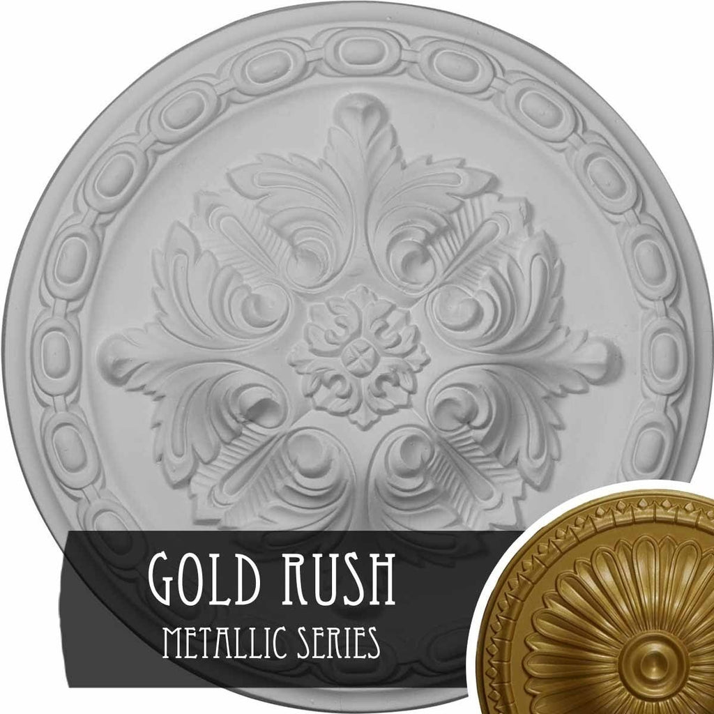 Acanthus Ceiling Medallion, Hand-Painted Gold X620671
