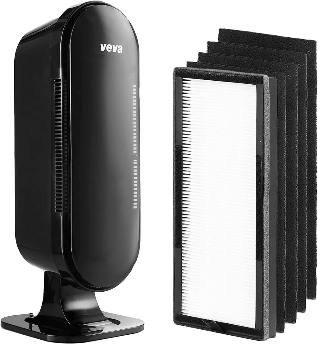 Black HEPA Air Purifier with 4 Carbon Pre Filters A41489