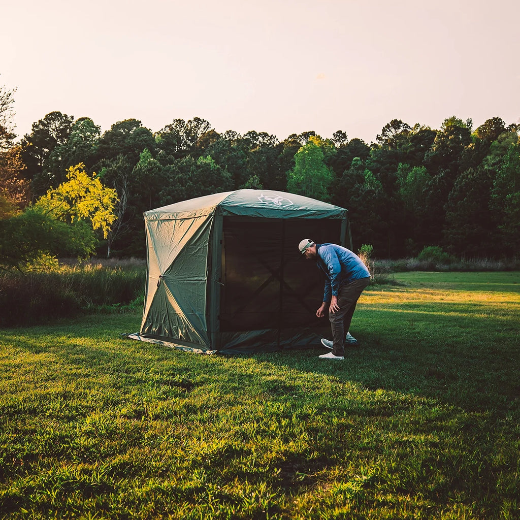 Alpine Green 5-Sided Portable Gazebo with 3pk Wind Panels M364764