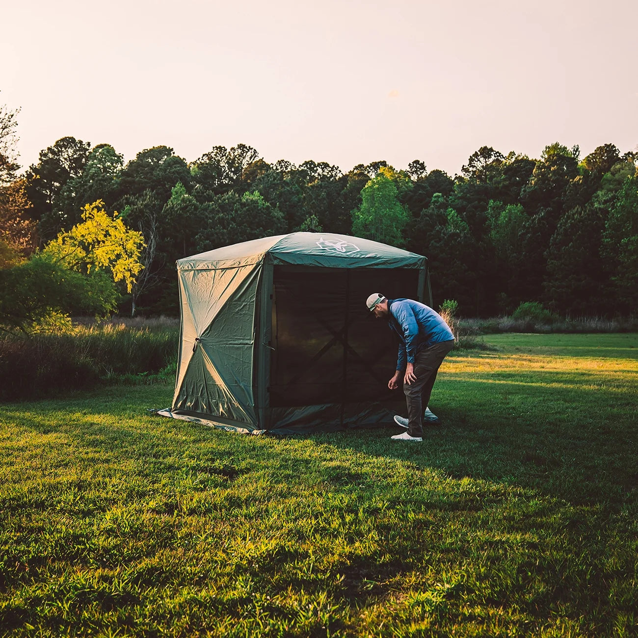 Alpine Green 5-Sided Portable Gazebo with 3pk Wind Panels M364764