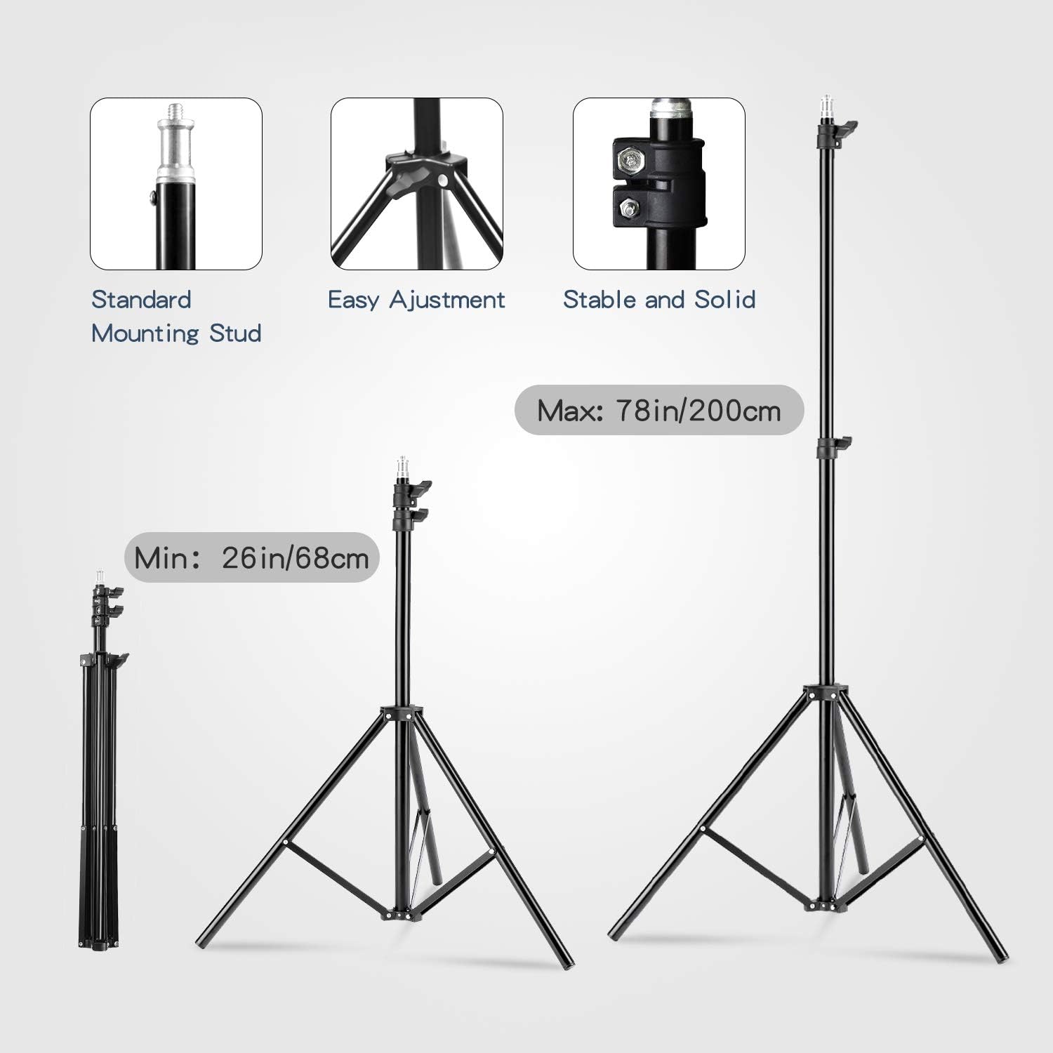 Softbox Lighting Kit Continuous Lighting System with 5700K Light Bulb C183003