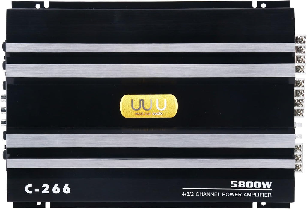 Car 4 Channel Power Amplifier Stereo Audio Amp 12V Pack of 2 C258145