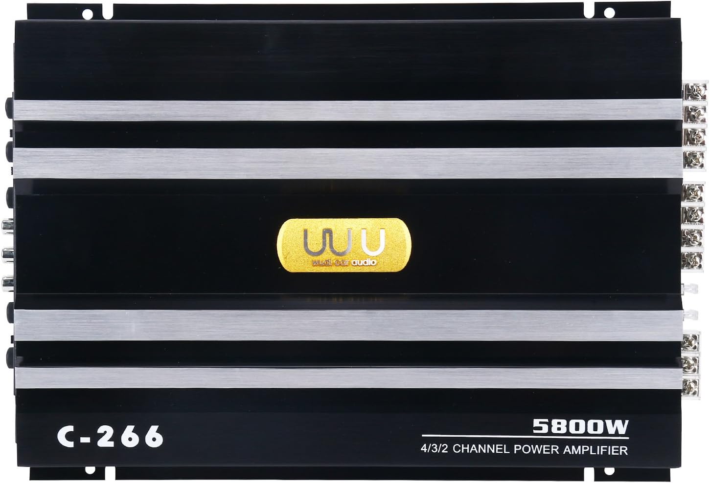 Car 4 Channel Power Amplifier Stereo Audio Amp 12V Pack of 2 C258145
