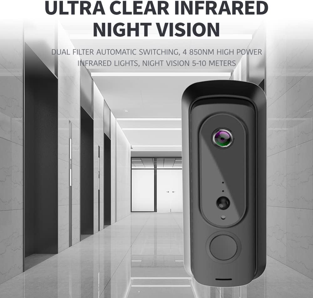 2 Pc Smart WiFi Video Doorbell Security Camera with Night Vision S703772