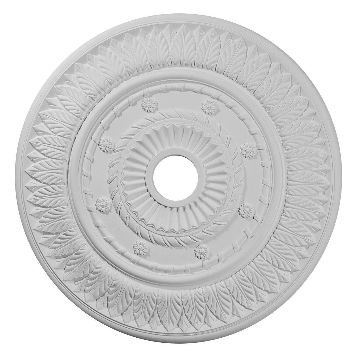 26 3/4x22OD x 3 5/8x22ID x 1 1/8x22P Leaf Ceiling Medallion M313