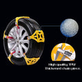 8Pcs Anti-Skid Snow Chains for Tyres, Universal 165-285mm D3578
