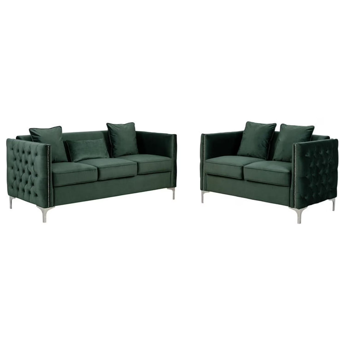 Pink Velvet Sofa Loveseat Set L2641