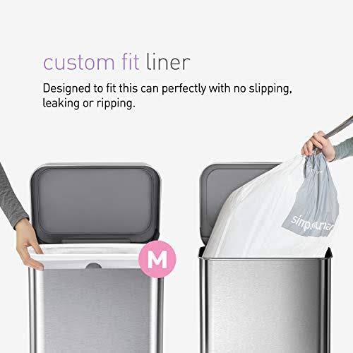 Brushed Stainless Steel Kitchen Step Trash Can T41347