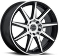 Black 15X7 4X100/4X108 Bolt Pattern +40mm Offset 9 Spoke Aluminum Wheels L783725