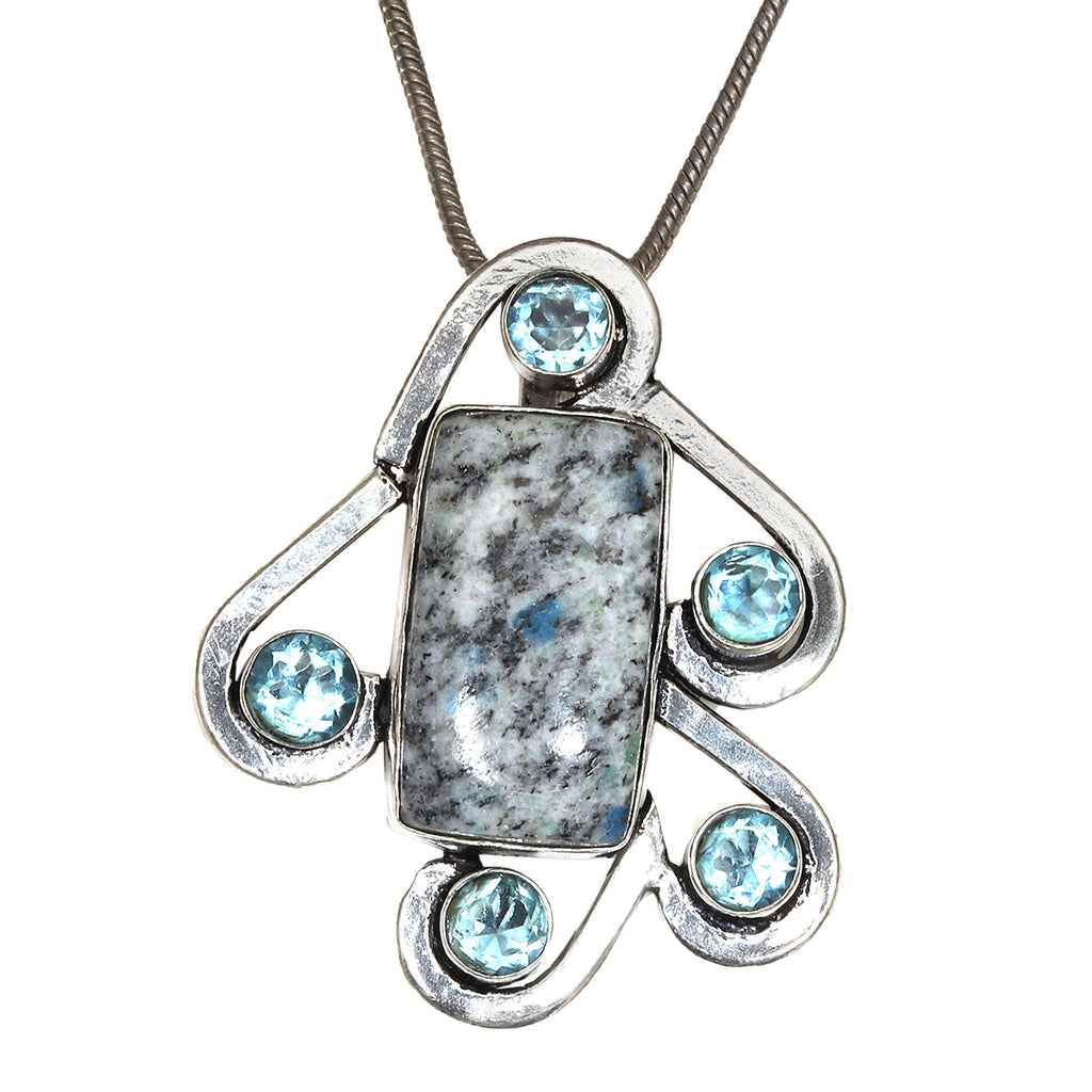 Handmade 925 Silver Jasper Gemstone Necklace L281