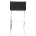 Faux Leather Bar Stool in Black Q4154