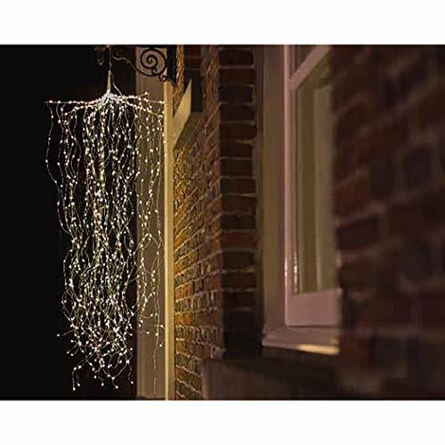 320 Micro LED Warm White Cascade Lights Set Silver Wires S53420