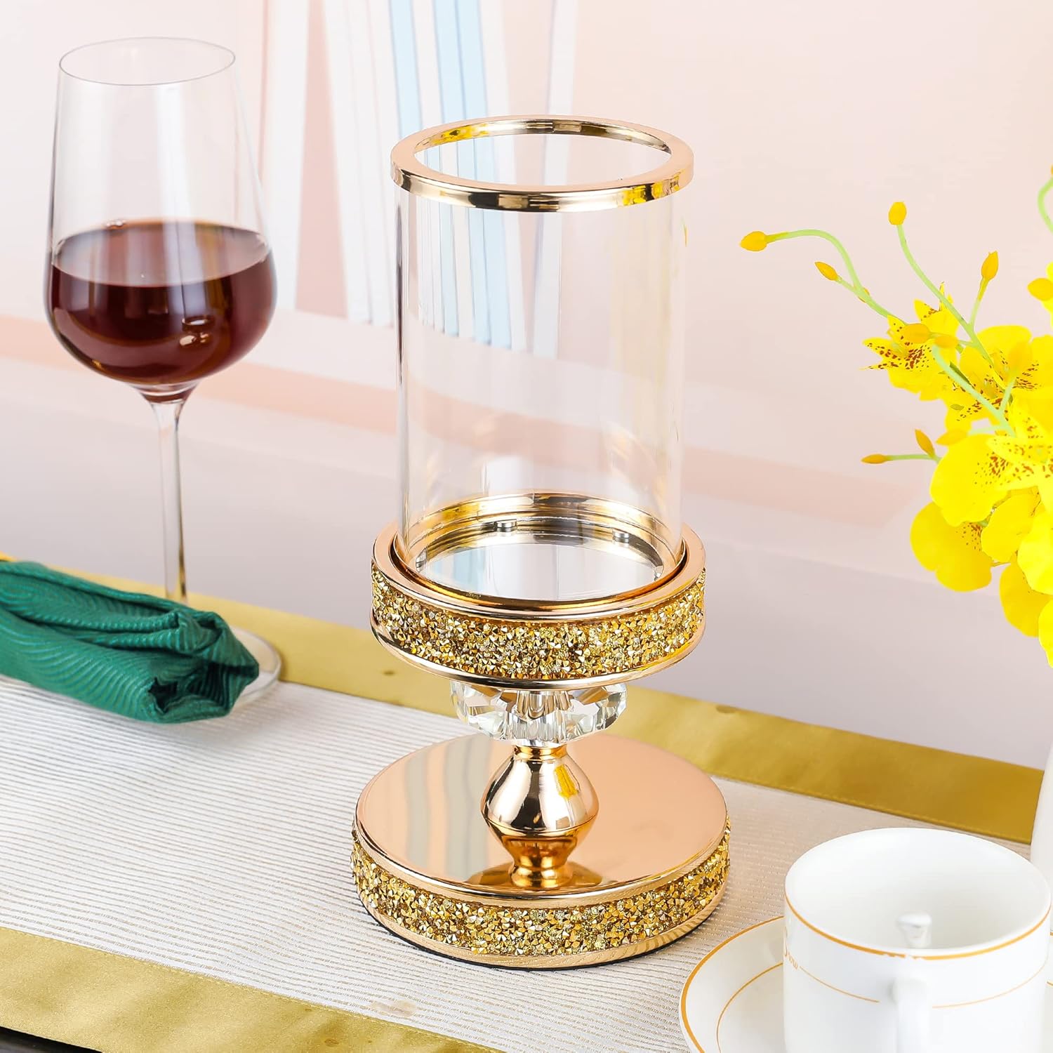 Crystal Pillar Candle Holder X364