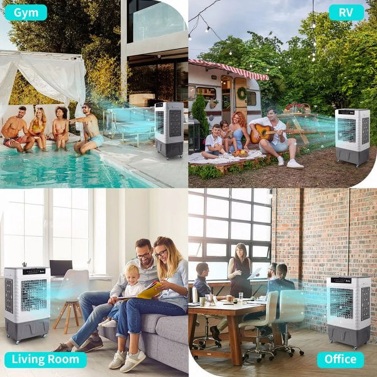 3 in 1 Portable Evaporative Air Cooler with Remote Control C5951