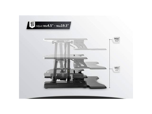 Standing Desk Converter with Height Adjustable Tabletop Workstation Riser F874