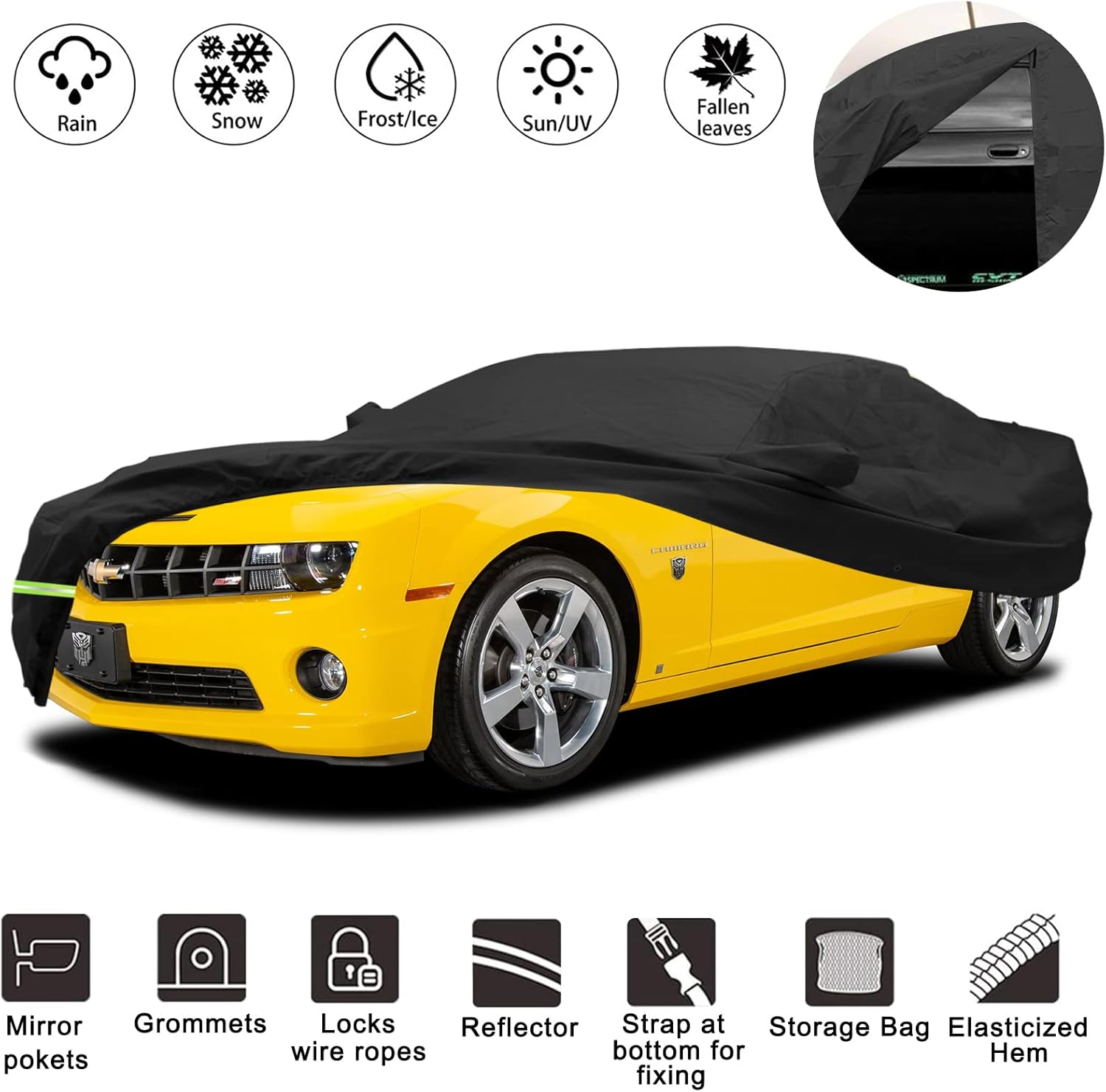 Waterproof Car Cover for Mazda Miata MX-5, 190T, Pack of 2 U898579