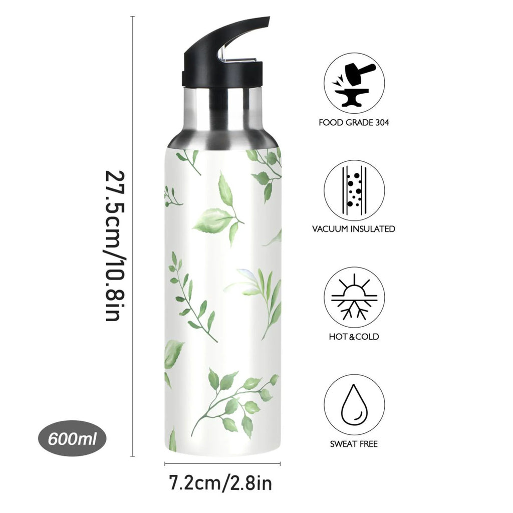 20 OZ Vacuum Insulated Stainless Steel Water Bottle with Straw Lid F86650