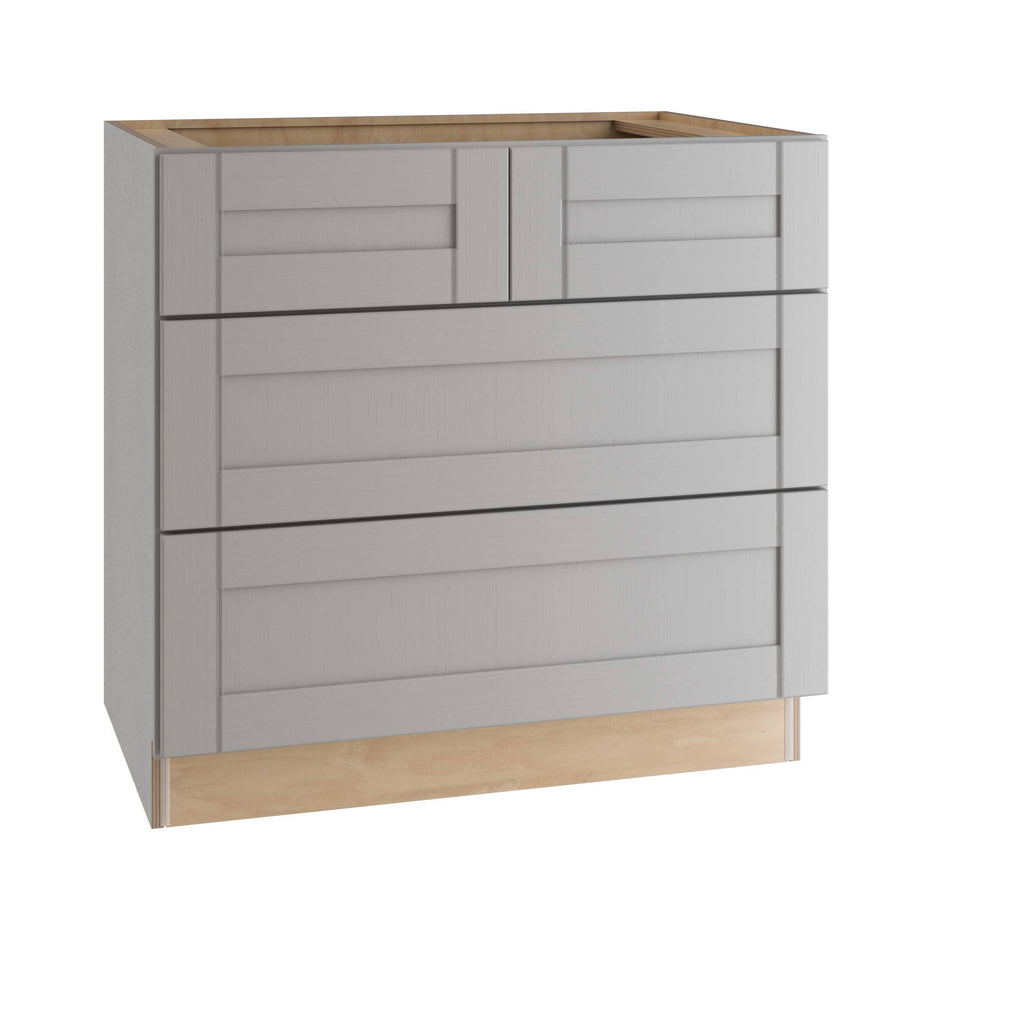 Veiled Gray Shaker Assembled Plywood 36 in. x 34.5 in. x 24 in. Base Drawer Kitchen Cabinet M2838