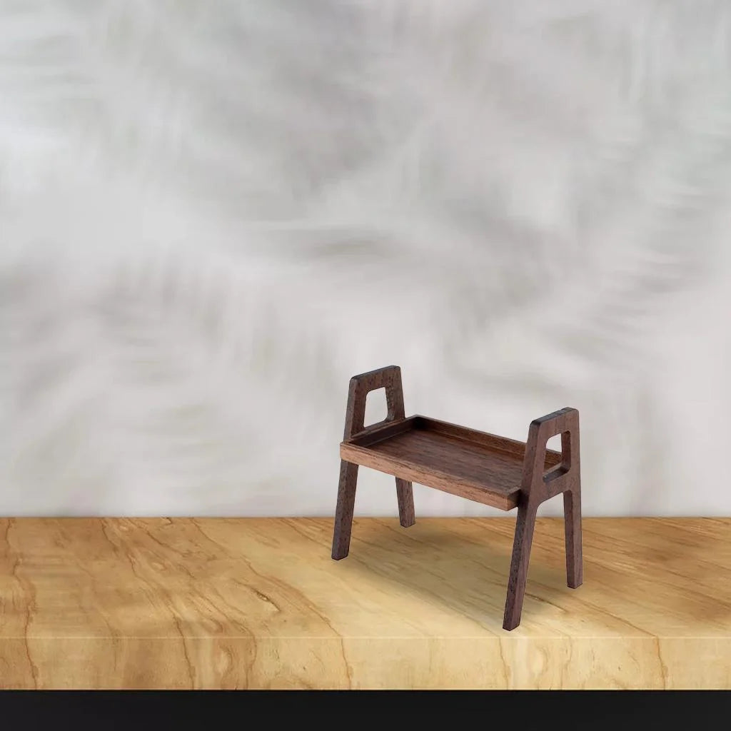 Black Walnut Mini Shelf Rack Dollhouse Furniture F86171