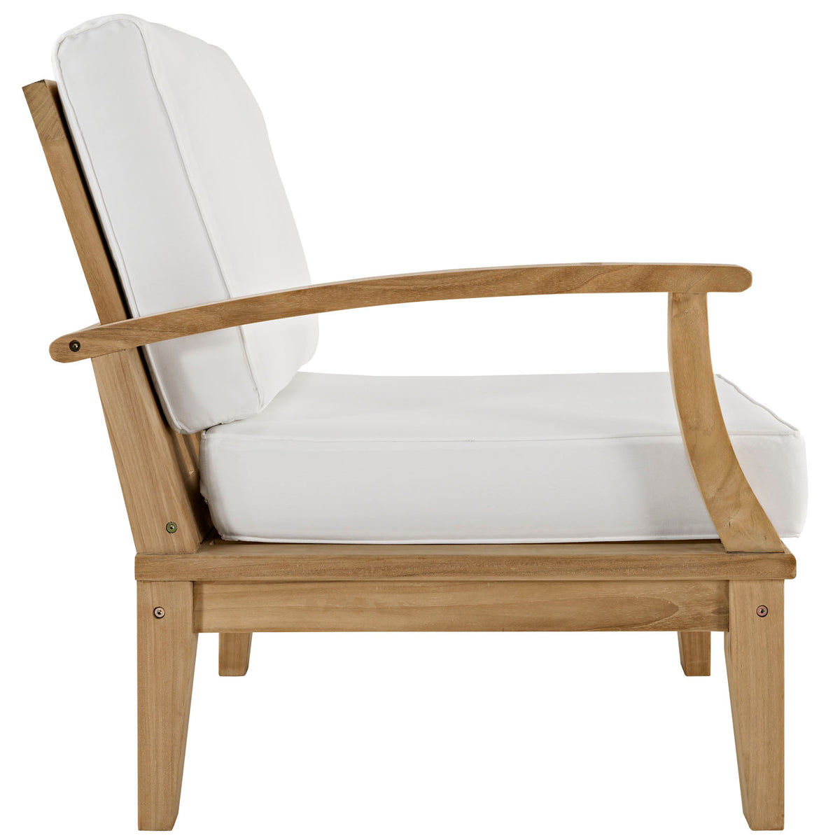 White Wood Left-Arm Patio Sofa H989118