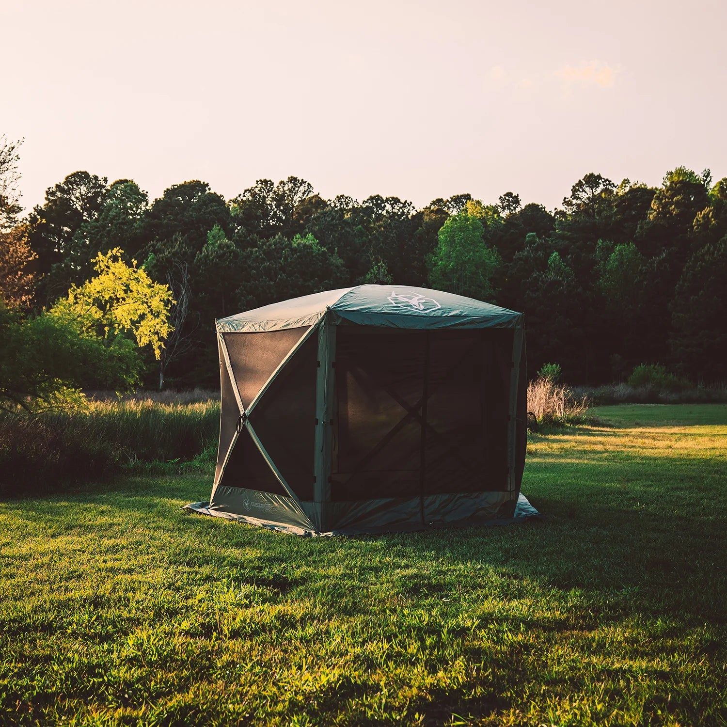 Alpine Green 5-Sided Portable Gazebo with 3pk Wind Panels M364764