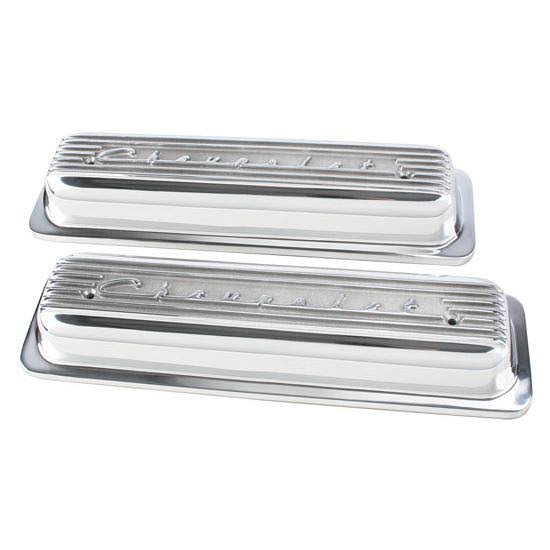 Polished Finned Valve Covers for Small Block Chevrolet J71756