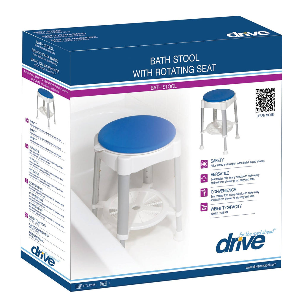 Blue Padded Rotating Bath Stool X20843