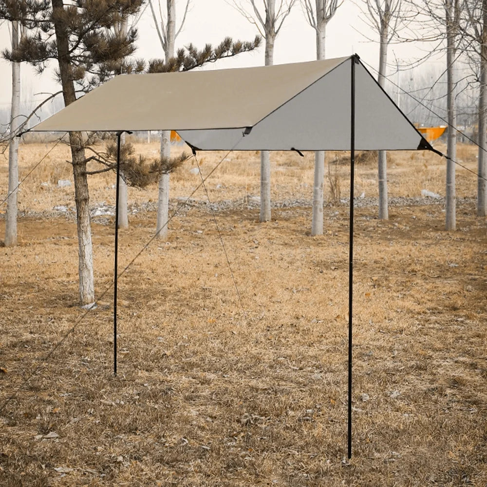 Waterproof Camping Tarp with Poles T1673