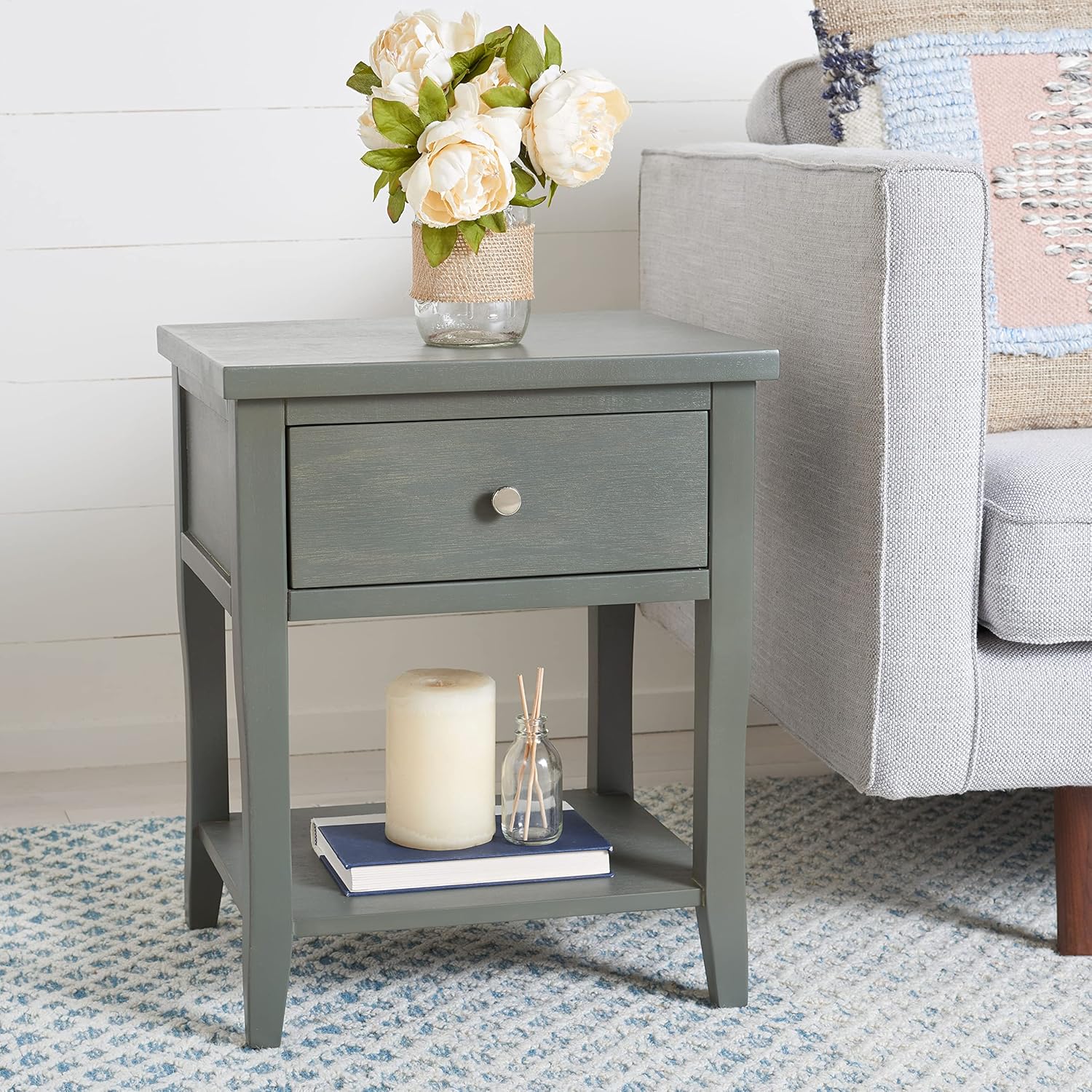 French Grey End Table L740694