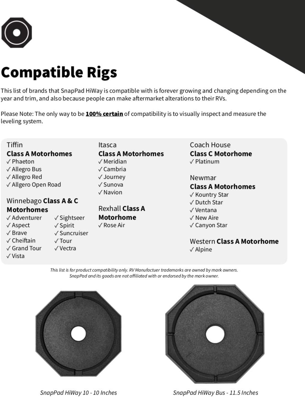 RV Leveling Jack Pad Pack of 2 Y90788