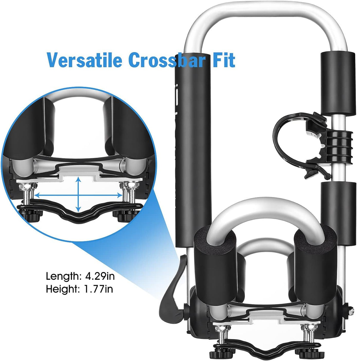J-Style Folding Kayak Roof Rack with 2pcs Straps and Paddle Holders A5881