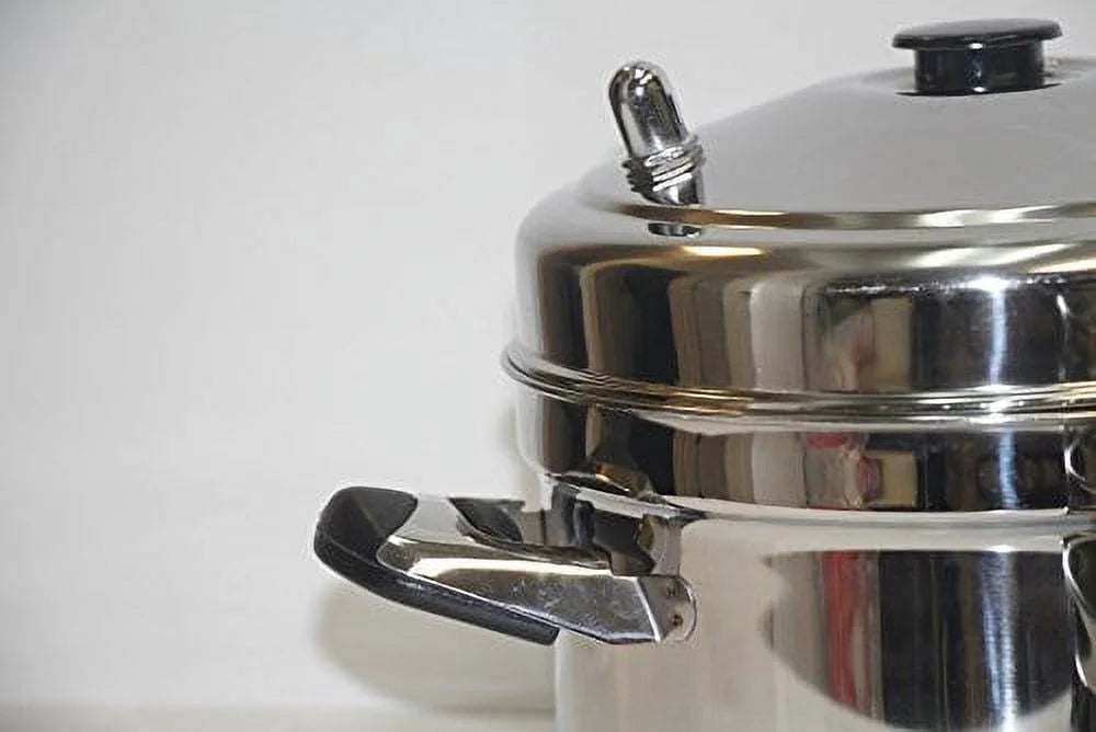 4-Plate Stainless Steel Dhokla Stand with Cooker A804534