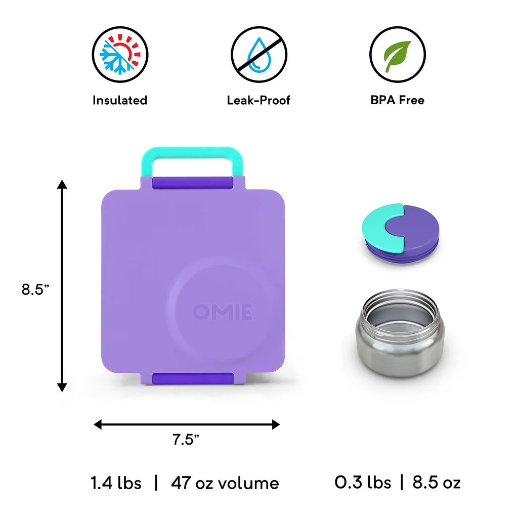 Insulated Bento Lunch Box with Leak Proof Thermos Food Jar O2643